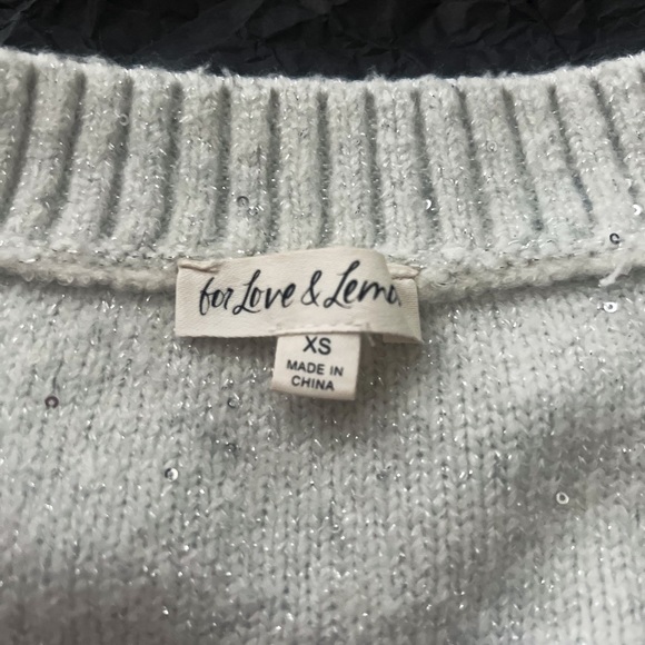 FOR LOVE & LEMONS CROP TOP SWEATER - Picture 2 of 2